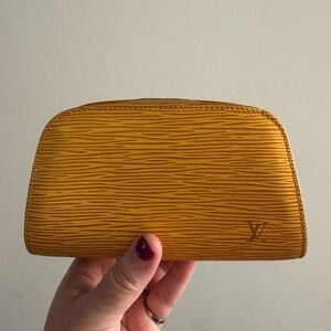Louis Vuitton Yellow Epi Dauphine Leather Cosmetic Pouch